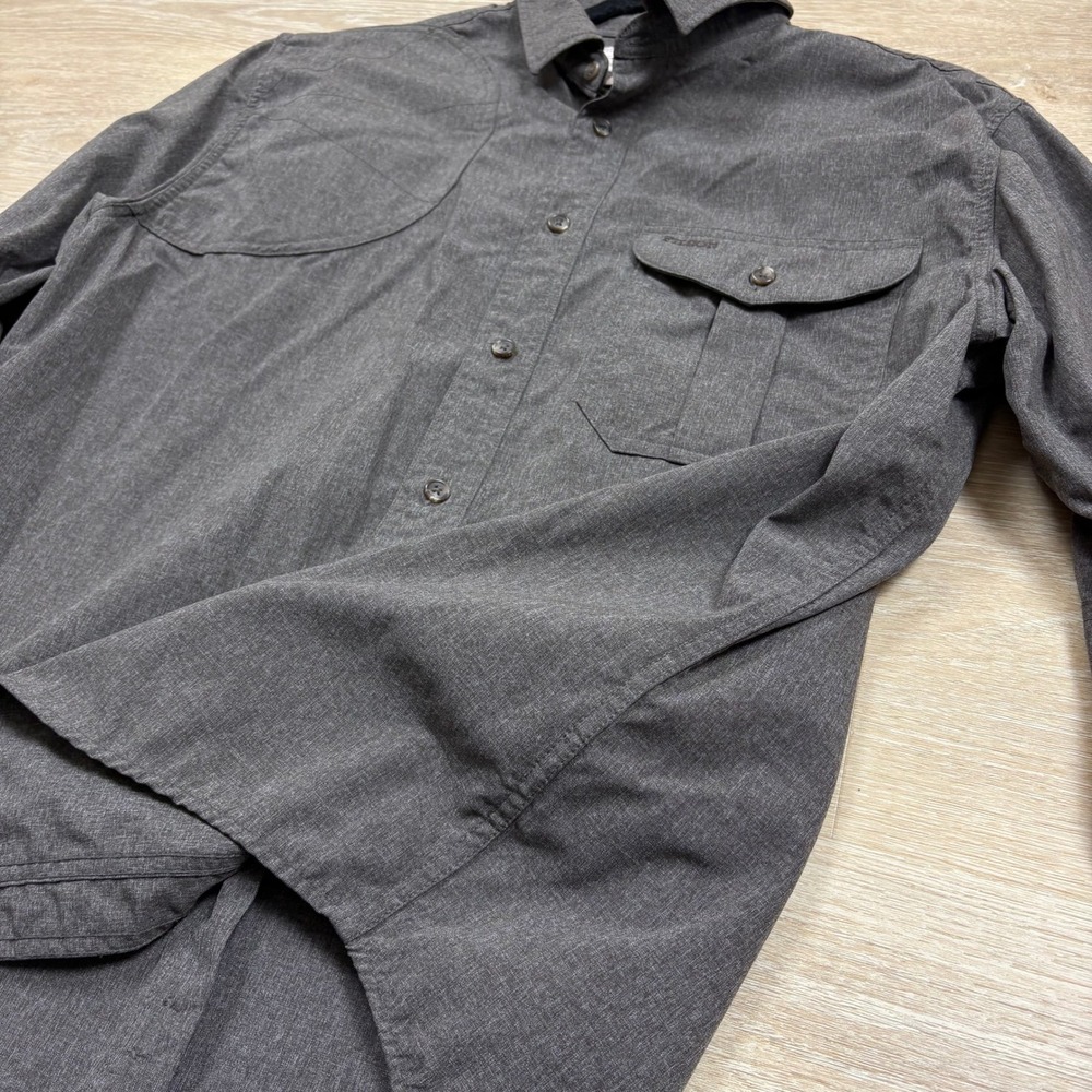 Filson Long Sleeve Button Down Shirt Men's Large Color Brown - Picture 2 of 7